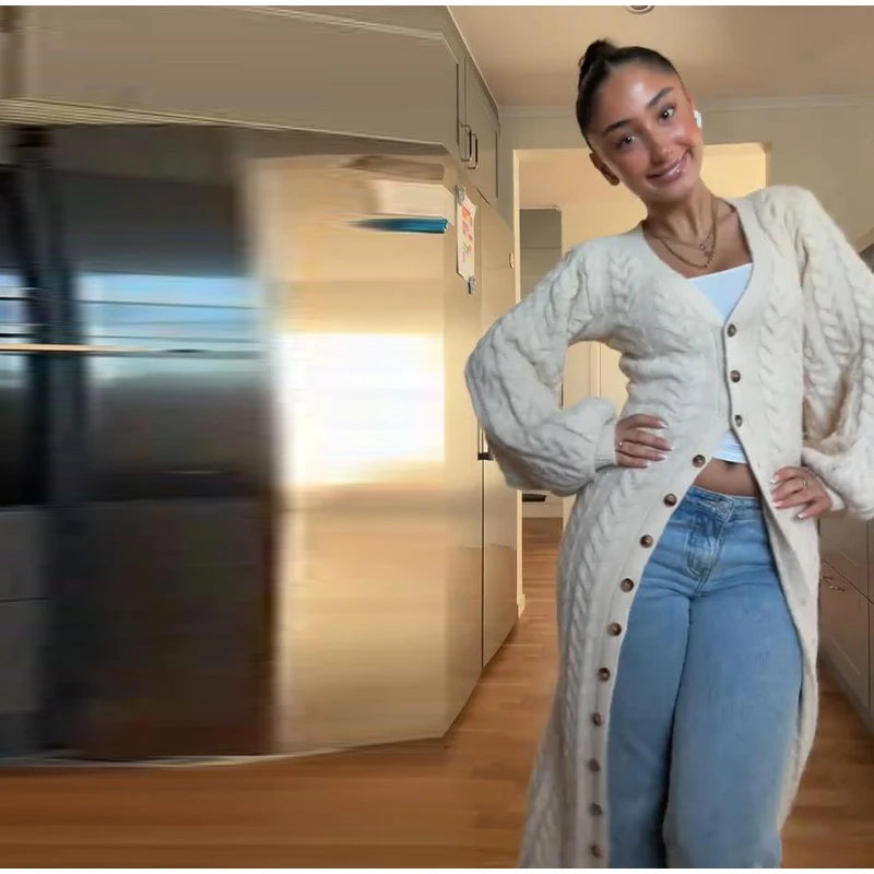 The Camille Dress - Tailored Knit Cardigan Midi