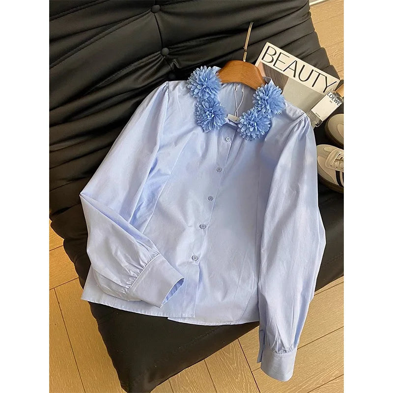 The Florianne Polo Shirt– Vintage-Inspired Floral Collar Shirt