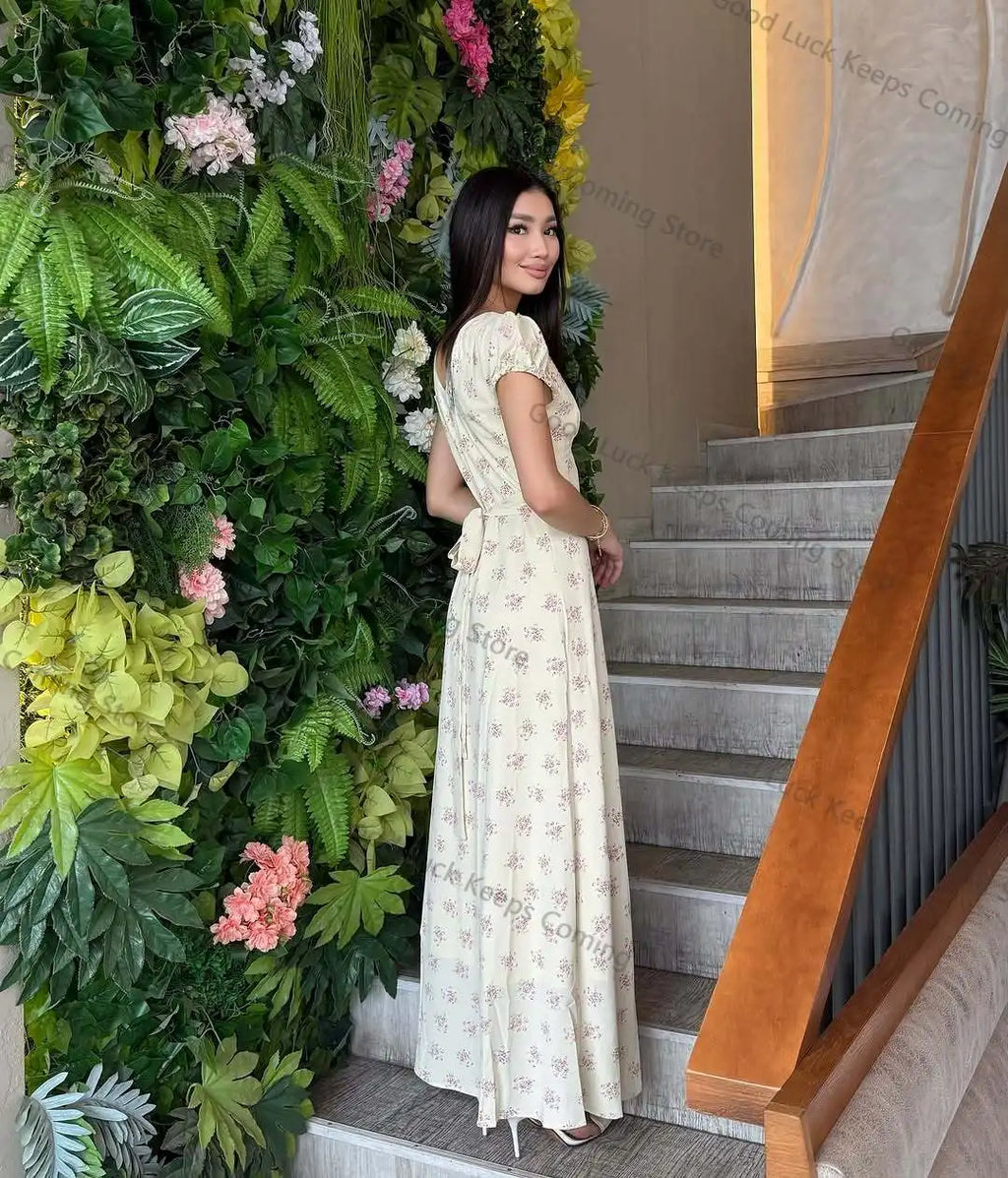 Buttercup Trail — Lacy Tie-Back Maxi