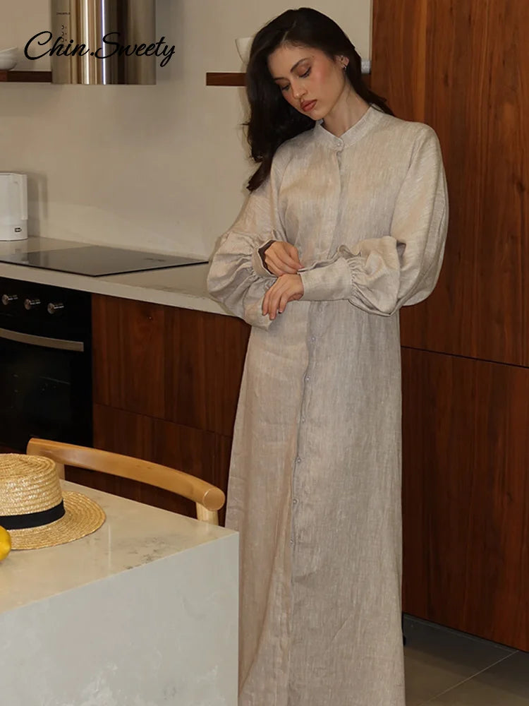 [The Veyra Timeless Button-Front Dress]