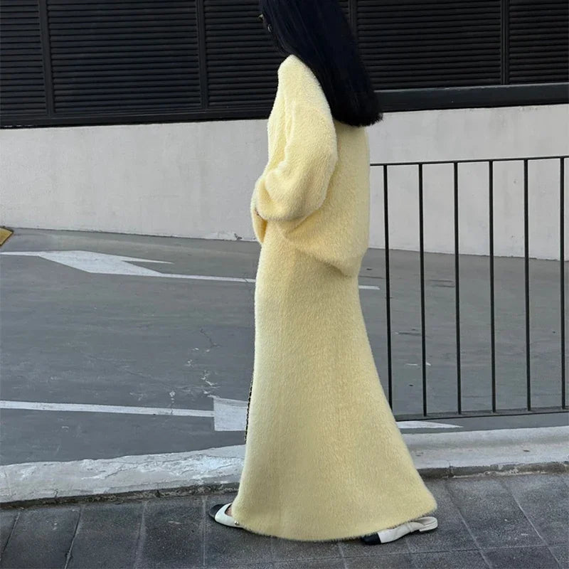 The Adrastine Set – Single-Breasted Knit Co-ord