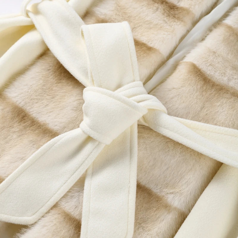 Frosted Cloud Coat– Dreamy Lace-Up Luxury